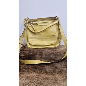 Authentic Fieloro Yellow Leather Handbag/ Shoulder Purse